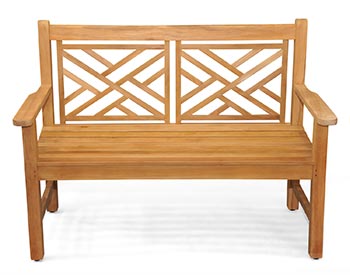 Teak Chippendale Bench