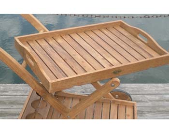 Teak Sailor Chair and Tray Set