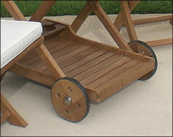 Teak Sailor Chair and Tray Set