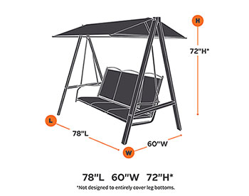 78" Terrace Elite Canopy Swing Cover