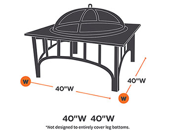 40" Terrace Elite Square Fire Pit Cover