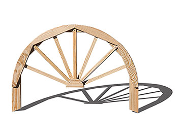 Treated Pine 36" Half Wagon Wheel