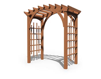 Treated Pine Palermo Arched Arbor
