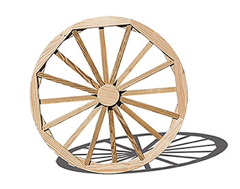 Treated Pine Decorative Wagon Wheel