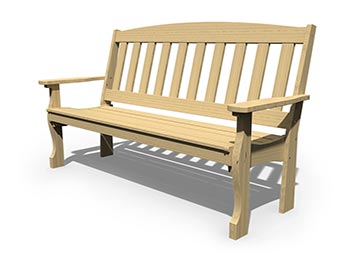 Treated Pine English Garden Bench