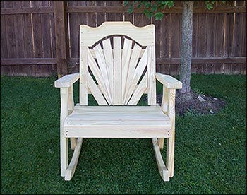 Treated Pine Fanback Rocking Chair