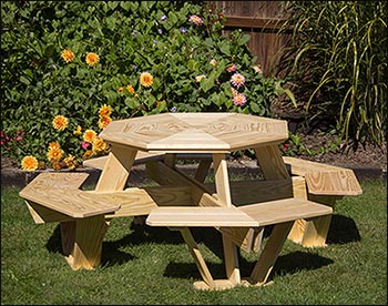 Treated Pine Kid's Octagon Picnic Table