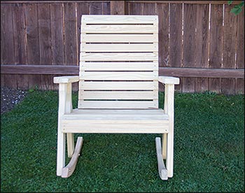 Treated Pine Rollback Rocking Chair