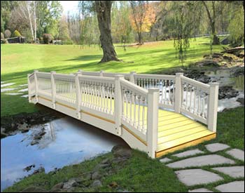 Turned Spindle Rail Pedestrian Trail Bridge