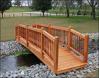 Turned Spindle Rail Pedestrian Trail Bridge