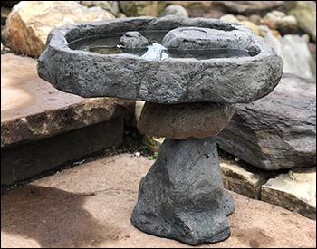 Harmonizing Stone Bird Bath