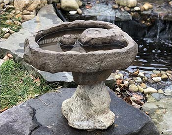 Harmonizing Stone Bird Bath