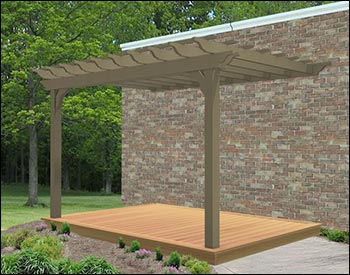 Vinyl Wall Mount 2-Beam Pergolas