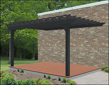 Vinyl Wall Mount 2-Beam Pergolas