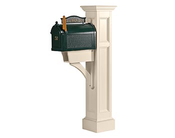 Warwick Vinyl Mailbox Post w/ Newspaper Box