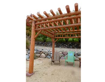 White Cedar Rustic Log Garden Pergola