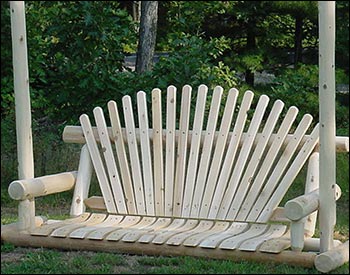 White Cedar Unstained Love Seat Swing