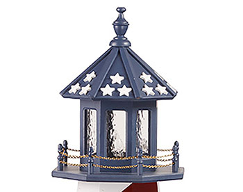 Wooden Patriotic Lighthouse