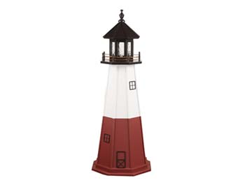 Wooden Vermillion Lighthouse Replica
