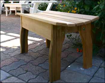 Red Cedar Contoured Picnic Table w/(4) Benches