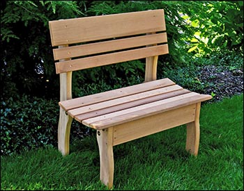 Red Cedar Contoured Backed Bench