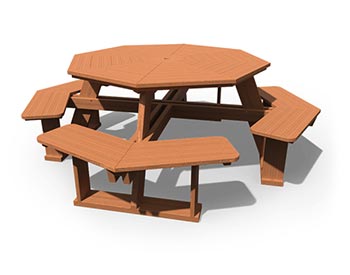 Treated Pine 5 Octagon Picnic Table