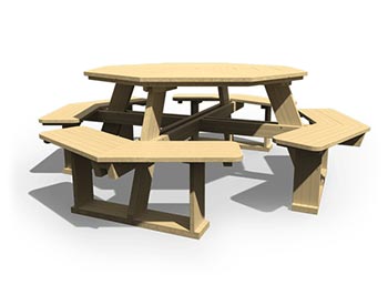 Treated Pine 5 Octagon Picnic Table