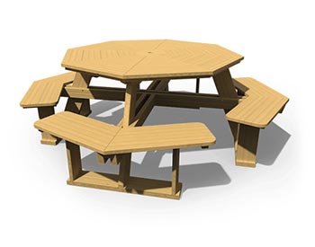 Treated Pine 5 Octagon Picnic Table