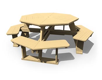 Treated Pine 5 Octagon Picnic Table