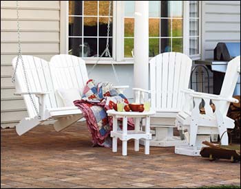 Poly Lumber 4 Pc. Adirondack Style Porch Set