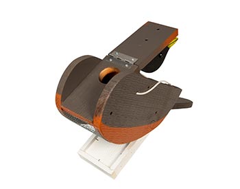 Treated Pine Robin Birdfeeder