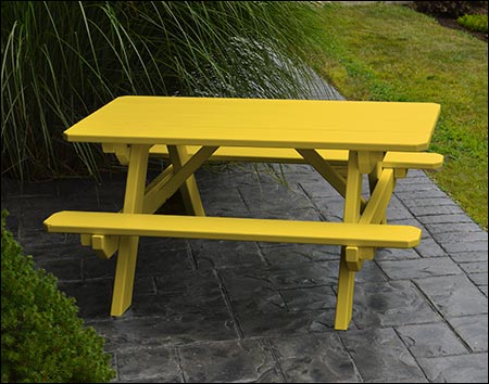 Yellow Pine Kids Picnic Table