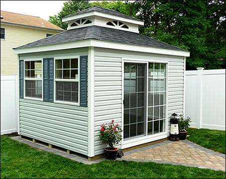 Vinyl Double Roof Rectangle Cabanas