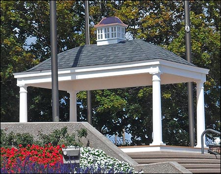 Vinyl Belle Roof Rectangle Gazebo