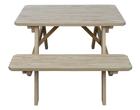 Treated Pine Picnic Table w/ Attached Benches