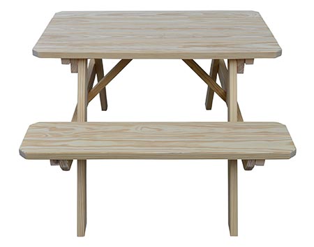 Treated Pine Picnic Table w/ Attached Benches