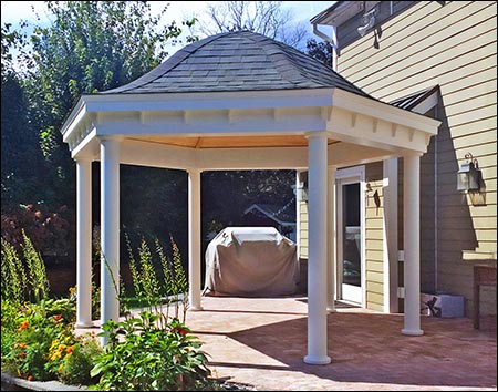 Vinyl Belle Roof Hexagon Gazebos