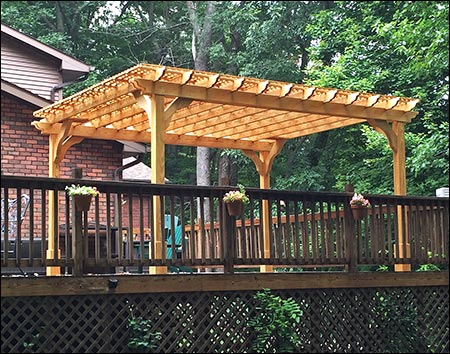 Treated Pine Free Standing 2-Beam Pergolas