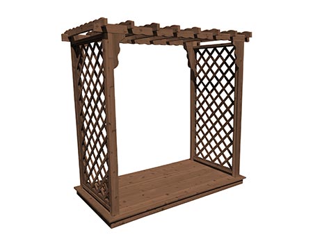 Red Cedar Creekside Arbor w/ Deck