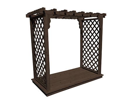 Red Cedar Creekside Arbor w/ Deck