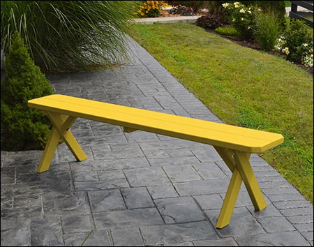 Southern Yellow Pine Cross Legged Bench