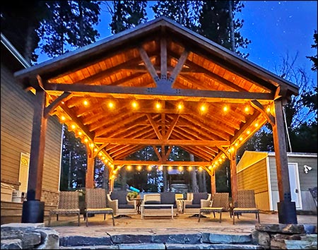 Rustic Eastern Hemlock Garden Ramada