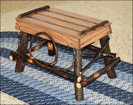 Hickory Foot Stool