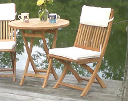 30" Teak Table and Sailor Chair Set