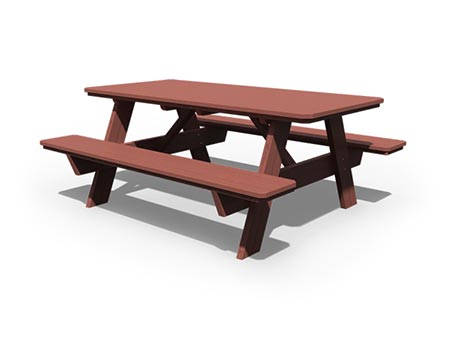 Treated Pine 6 Picnic Table w/ Attached Benches