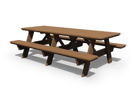 Treated Pine 8 Picnic Table w/ Attached Benches