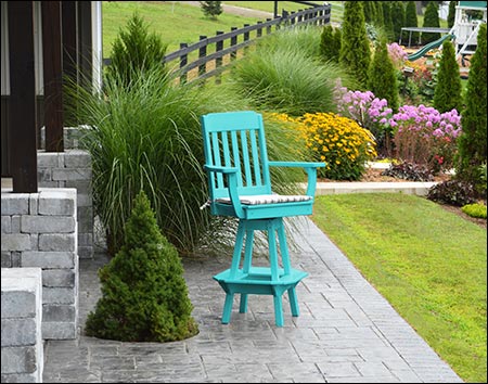 Poly Lumber Traditional Swivel Bar Chair