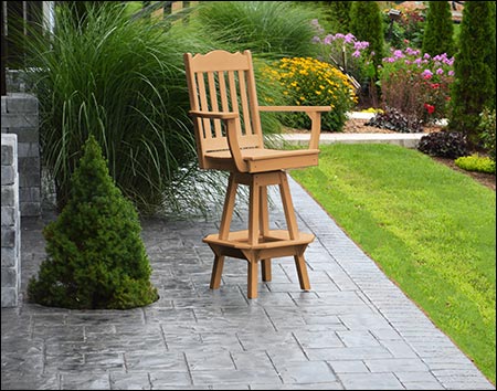 Poly Lumber Royal Swivel Bar Chair
