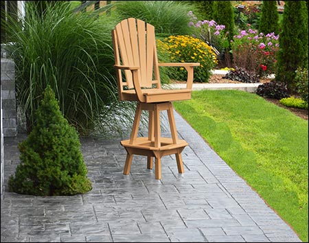 Poly Lumber Adirondack Swivel Bar Chair