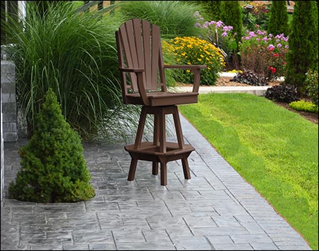 Poly Lumber Adirondack Swivel Bar Chair